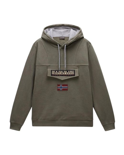 Napapijri Gray Hoodies for men