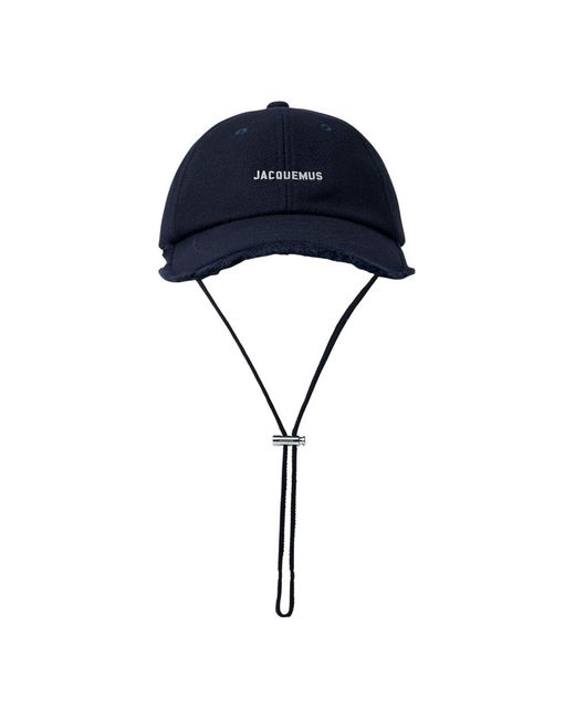 Jacquemus Accessoires ,Blauw ,Baseball Cap Met Logo Motif in het Blue voor heren