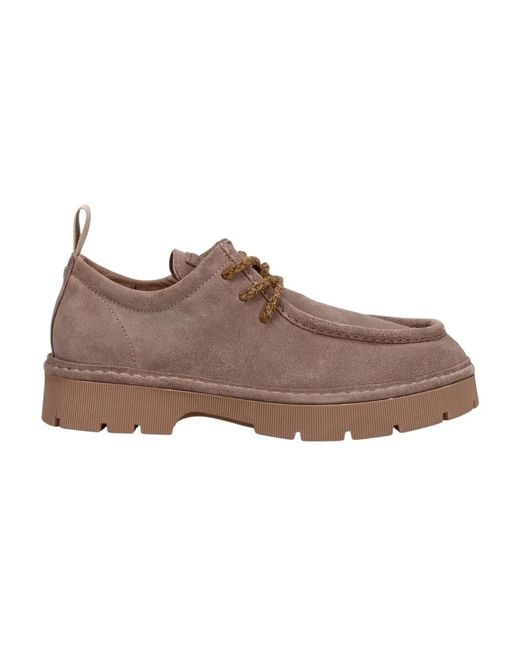 Pànchic Brown Laced Shoes for men