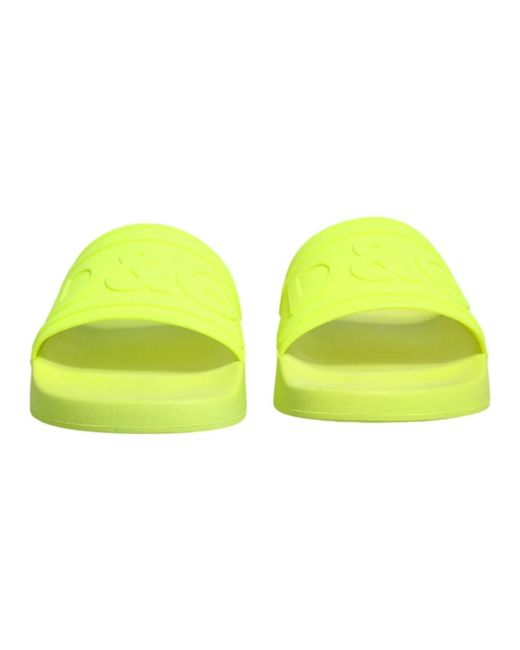 Dolce & Gabbana Yellow Sliders for men