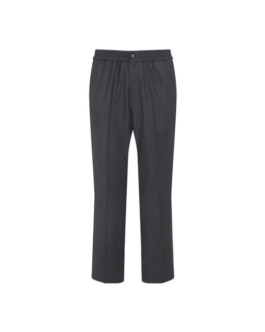 AMI Gray Elasticated Waist Pants for men
