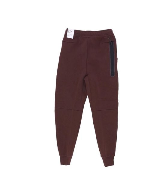 Nike Fitness ,Bruin ,Katoen Tech Fleece Lichtgewicht Trainingsbroek in het Purple voor heren