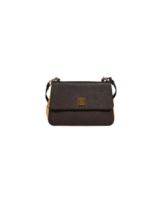 Alviero Martini 1A Classe Black Geo Classic Schultertasche Lb07 T407