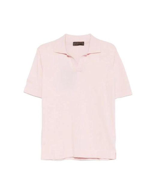 FILIPPO DE LAURENTIIS Pink Polo Shirts for men