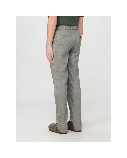 HUGO Leinen Freizeithose in Gray für Herren