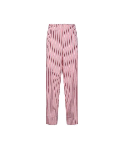 Dries Van Noten Pink Wide Trousers