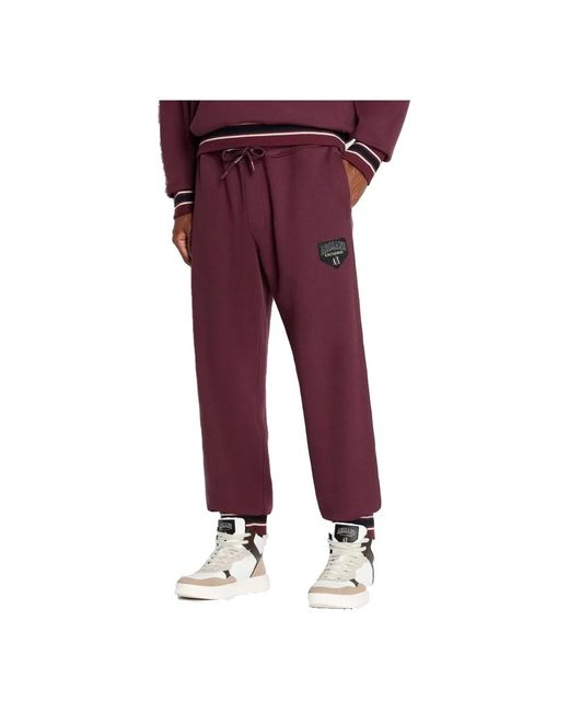 ARMANI EXCHANGE Purple Sweatpants for men