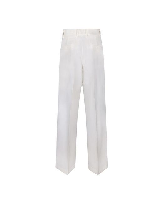 MSGM Wide Trousers in het White