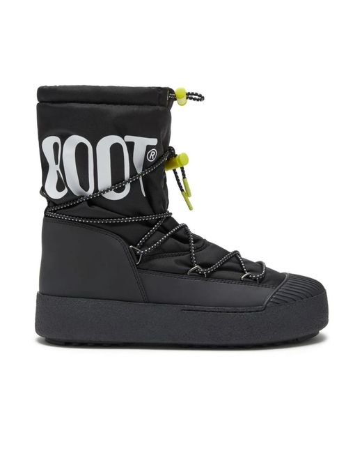 Winter Boots Moon Boot de hombre de color Black