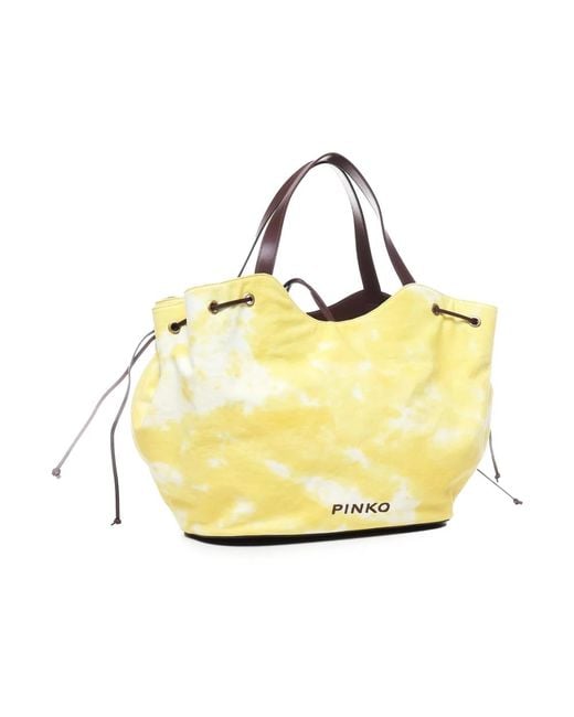 Pinko Yellow Bucket bags