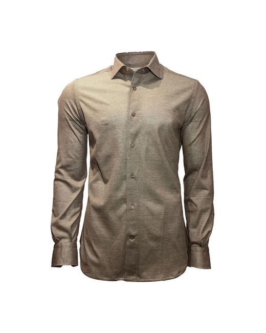 Mazzarelli Brown Casual Shirts for men