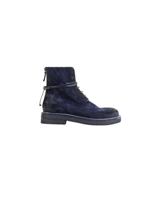 Marsèll Blue Dunkelblaue wildleder-schnürstiefel