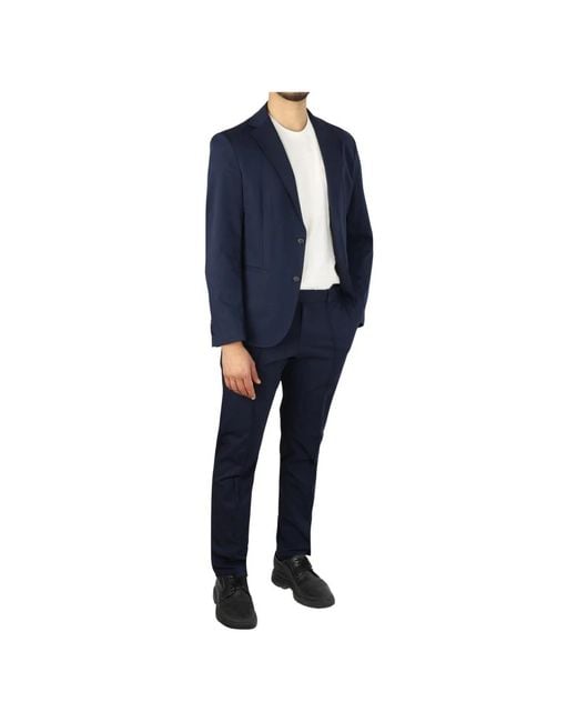 Boss Blue Single Breasted Suits for men
