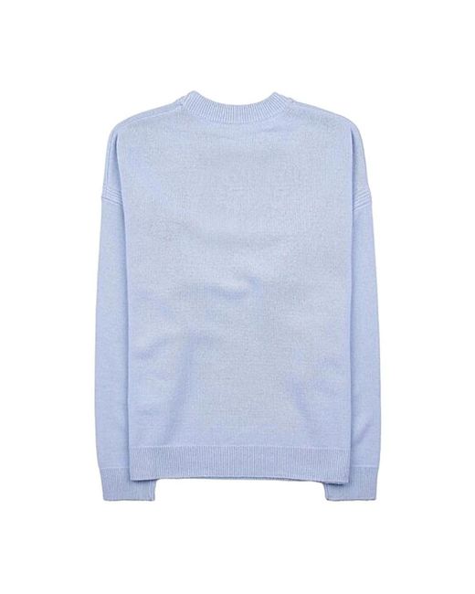 Maison Kitsuné Blue Round-Neck Knitwear for men
