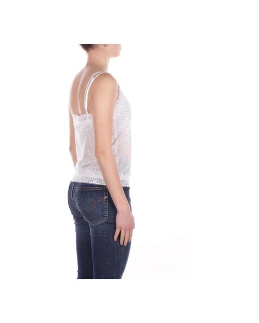 John Richmond Blue Sleeveless Tops