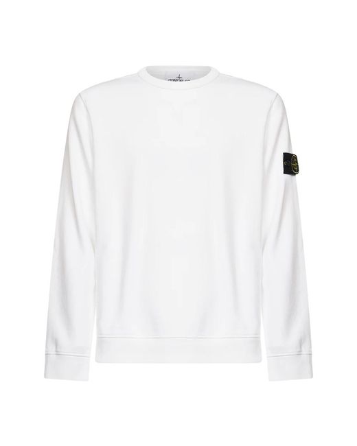 Stone Island White Sweatshirts for men