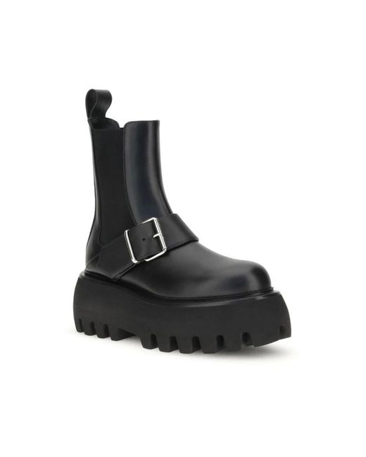 McQueen Black Chelsea Boots