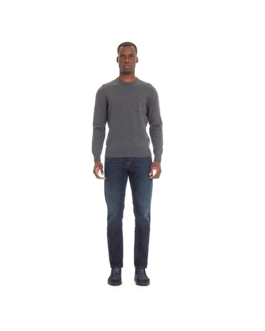Drumohr Gray Round-Neck Knitwear for men