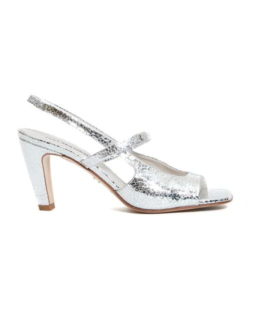 Halmanera White High Heel Sandals