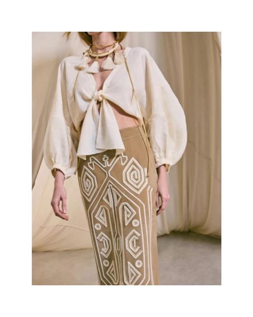 Johanna Ortiz Natural Blouses