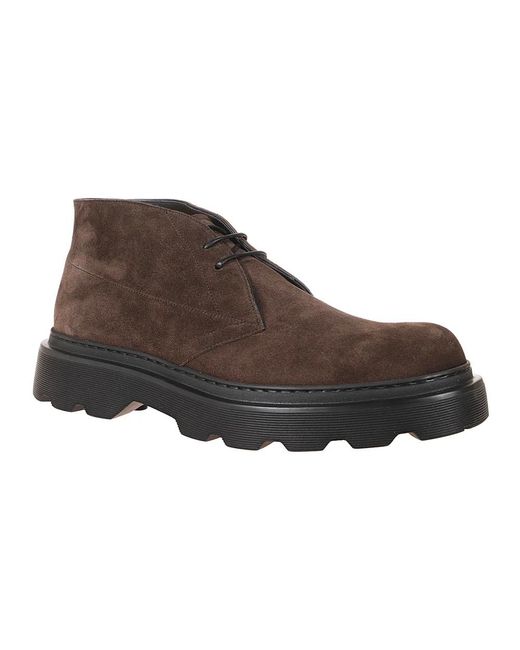 Tod's Brown Lace-Up Boots for men