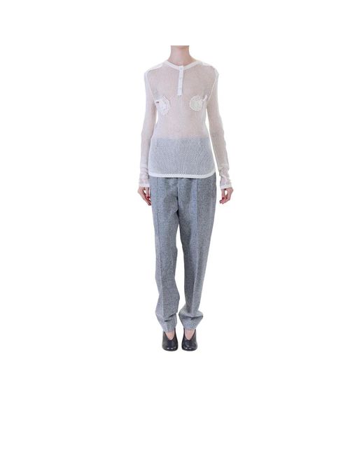Moschino White Long Sleeve Tops