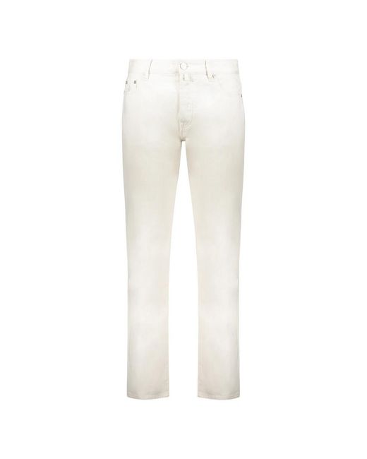 Moorer White Slim-Fit Jeans for men
