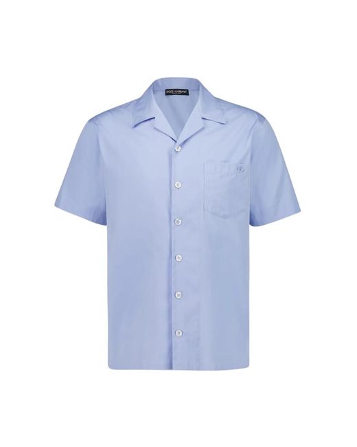 Dolce & Gabbana Blue Short Sleeve Shirts for men