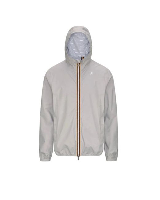 K-Way Gray Rain Jackets for men