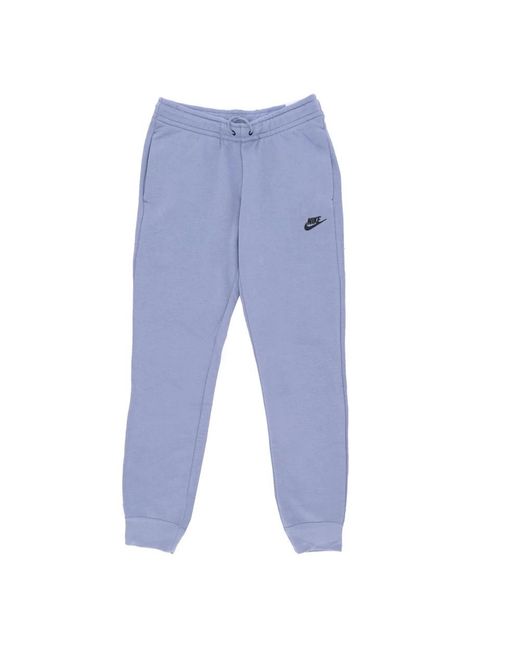 Nike Fitness ,Blauw ,Katoen Essential Fleece Trainingsbroeken in het Blue