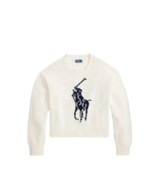 Polo Ralph Lauren White Round-Neck Knitwear