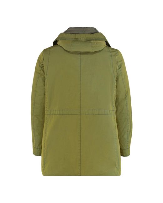 Moorer Jassen ,Geel ,Nylon Gewatteerde Nylon Jas Met Capuchon in het Green voor heren