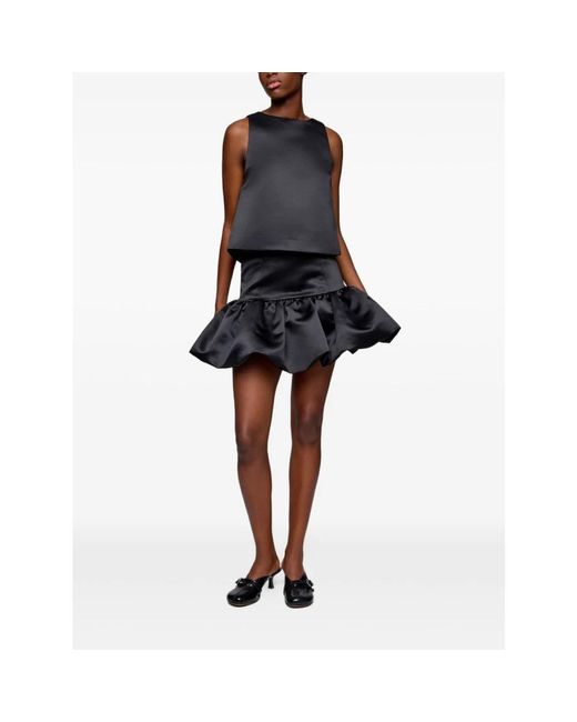 Ganni Black Short Skirts