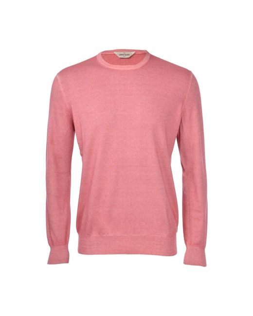 Round-neck knitwear di Gran Sasso in Pink da Uomo
