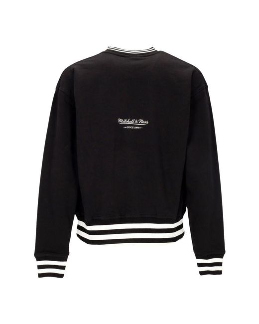 Mitchell & Ness Schwarzer Crewneck Sweatshirt Weiche Passform in Black für Herren