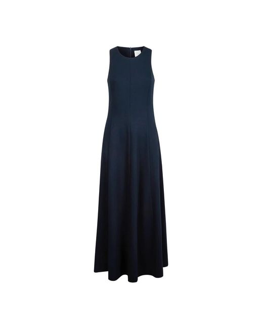 Eleventy Kleedjes ,Blauw ,Abito Lungo Smanicato in het Blue