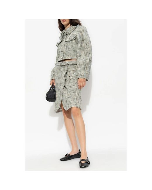 Ganni Gray Short Skirts