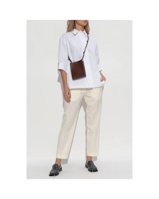 Jil Sander White Kurzarmhemd