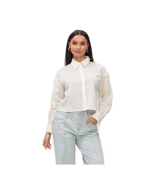 Nukus Gray Bailey Bluse Mit Perlen