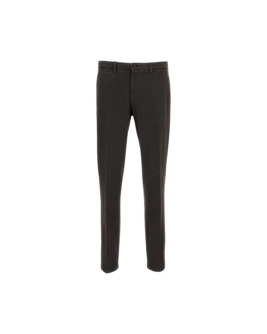 BRIGLIA Black Slim-Fit Trousers for men