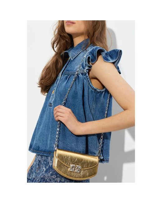 Cross Body Bags Ganni de color Metallic