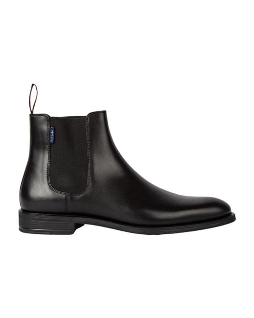 Paul Smith Black Cedric Leather Boots for men