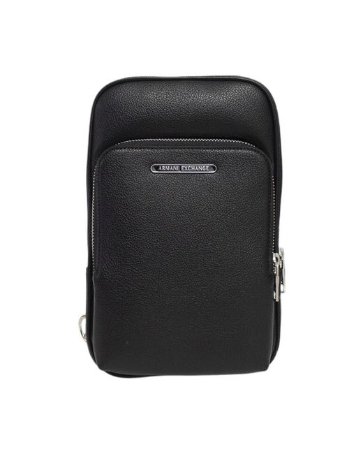 ARMANI EXCHANGE Black Cross Body Bags for men