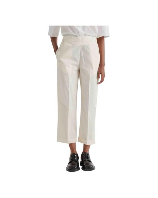 MEIMEIJ Natural Cropped Trousers