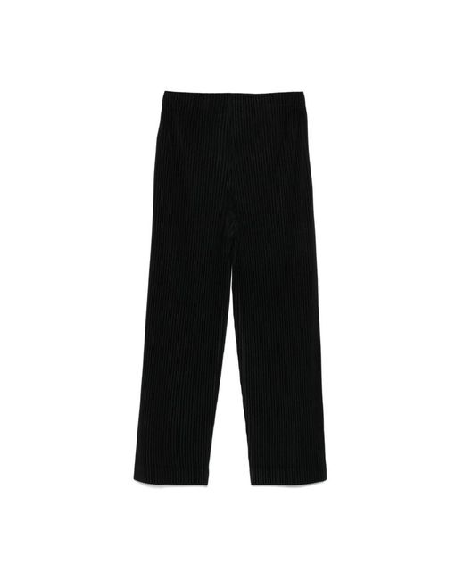 Issey Miyake Black Straight Trousers for men