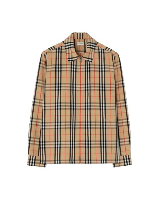 Burberry Ollie Overshirt in het Natural voor heren