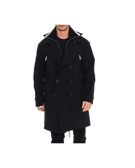 DSquared² Jassen ,Zwart ,Polyester Double Layer Trenchcoat in het Black voor heren