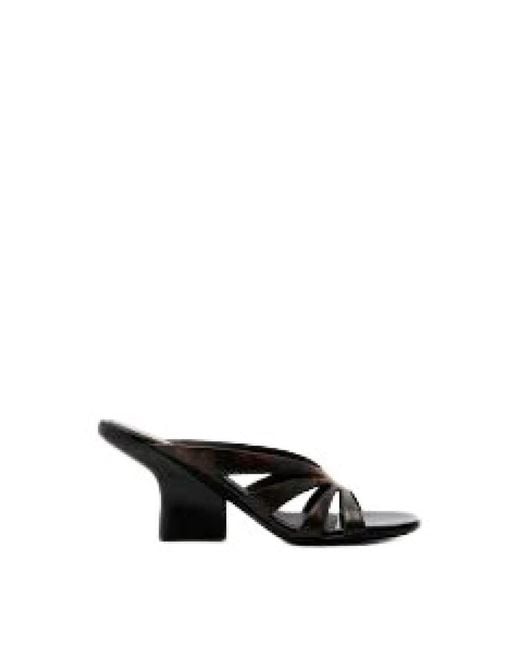 Dries Van Noten Black Heeled Mules