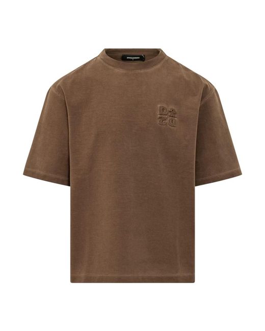 DSquared² T-Shirt Met Ronde Hals in het Brown voor heren