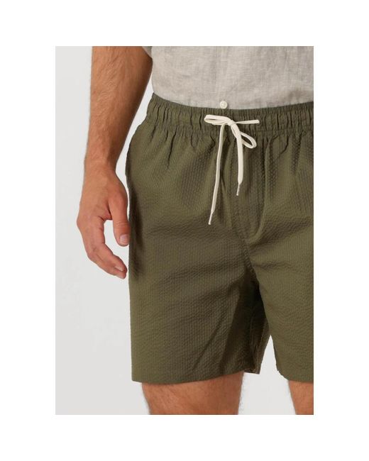 SELECTED Badmode ,Groen ,Polyester Groene Seersucker Zwemshorts Voor in het Green voor heren